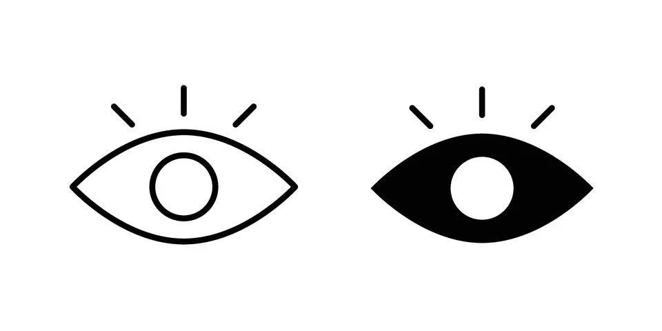 Visibility icon for web projects Stock Illustration