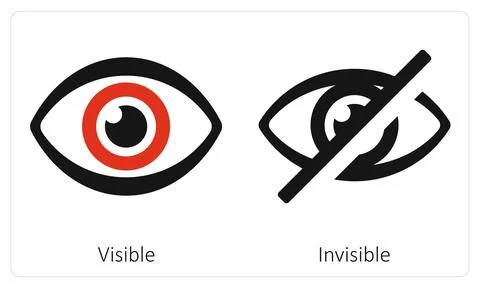 Visible and Invisible Stock Illustration