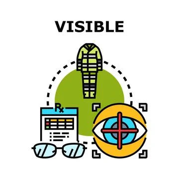 Visible concept with vision, safety, and perspective Stock Illustration