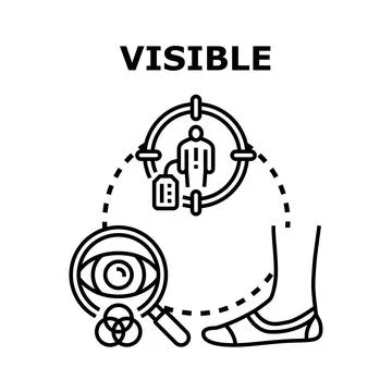 Visible data perception and observation concept Stock Illustration