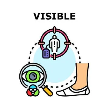 Visible data perception and observation concept Stock Illustration