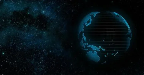 Visible Earth Blue Marble Digital Clouds Earth rotating animation social future Illustration