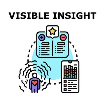 Visible insight concept for user analytics and feedback Stock Illustration