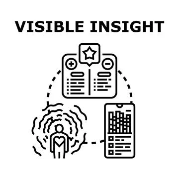 Visible insight concept for user analytics and feedback Stock Illustration