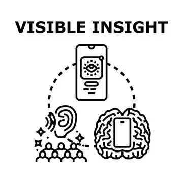 Visible insight data analysis creating business solutions Stock Illustration