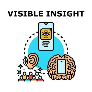 Visible insight data analysis creating business solutions Stock Illustration