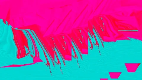 Visible pixels, surface screen, TV, computer bug, shapes motions, loop Stock Footage 118439435