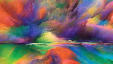 Vision of Abstract Landscape 库存插图