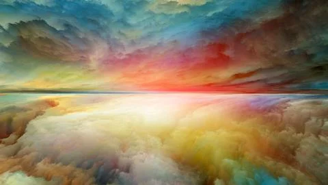 Vision of Abstract Landscape Stock Illustration
