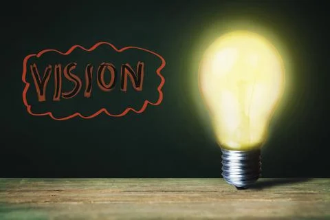 Vision and bulb Stockfoto's