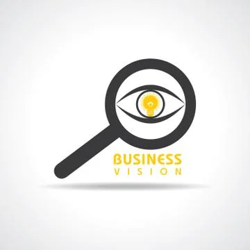 Vision and idea concept- eye with light bulb symbol stock vector Stock Illustration