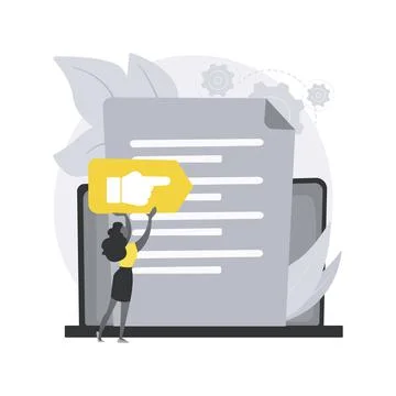 Vision and scope document abstract concept vector illustration. Illustrazione stock