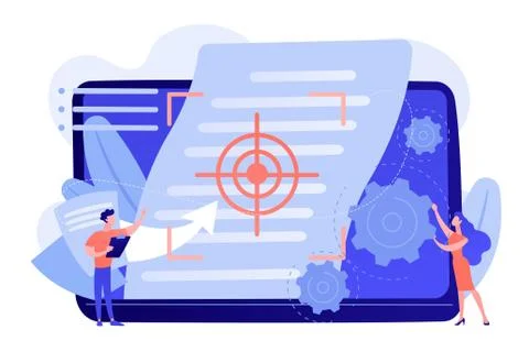 Vision and scope document concept vector illustration. Stock Illustration