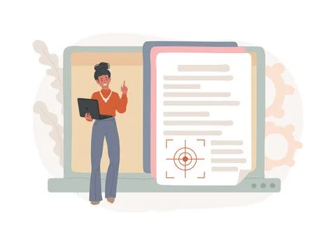 Vision and scope document isolated concept vector illustration. Stock Illustration