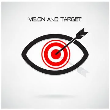 Vision and target concept ,eye symbol,business idea Stock Illustration