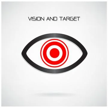 Vision and target concept ,eye symbol,business idea Stock Illustration