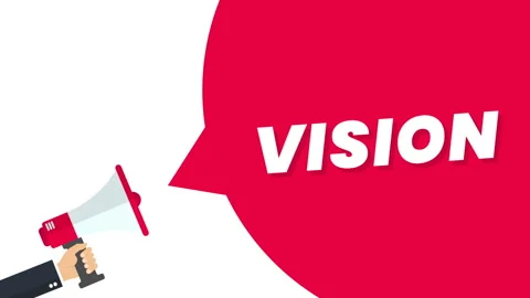 Vision - Animation of Hand Holding Megaphone with Speech Bubble. Stock Footage 242432951