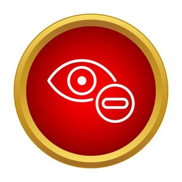 Vision blocked removing eye visibility access icon Stock Illustration