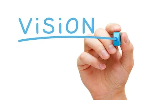 Vision blue marker Stock Photos