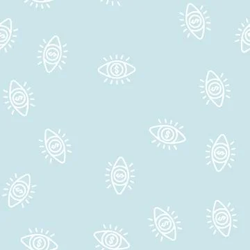 Vision business ethics line vector seamless pattern Illustrazione stock