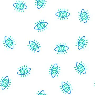 Vision business ethics vector seamless pattern Illustrazione stock