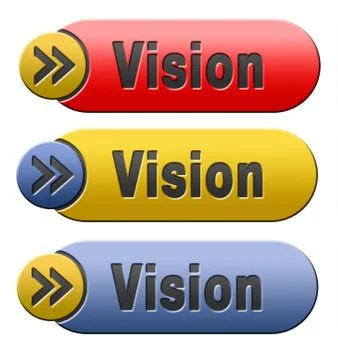 Vision button Illustrazione stock