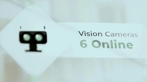 Vision camera status confirms six units online Stock Photos
