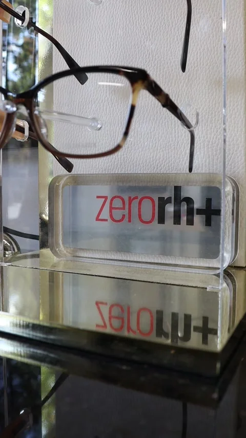 Vision care accessory placed on rectangular case, made of metal Stock Footage 268473592