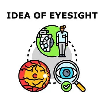 Vision care concept exploring eye examination and medical diagnostics Stock Illustration