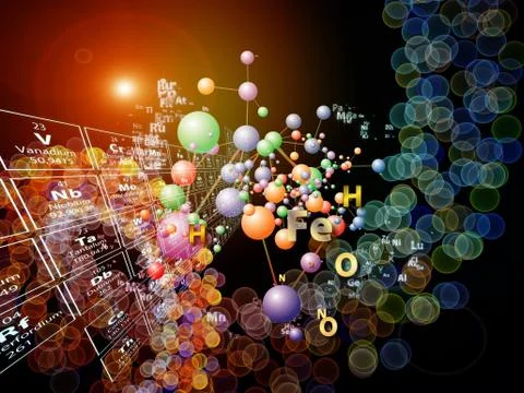 Vision of Chemical Elements Illustrazione stock