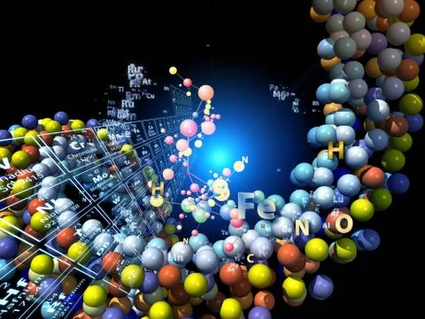 Vision of Chemical Elements Stock Illustration