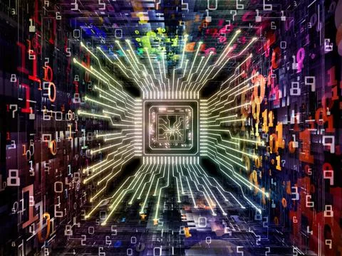 Vision of Computer CPU Illustrazione stock