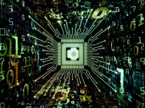 Vision of Computer CPU Stock Illustration