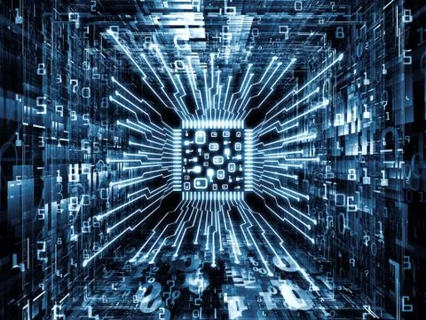 Vision of Computer CPU Stock Illustration