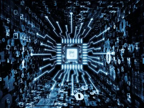 Vision of Computer CPU Stock Illustration