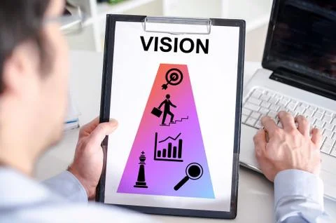 Vision concept on a clipboard Stock-Fotos