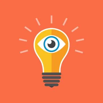 Vision concept. Flat design. Isolated on color background Stock Illustration