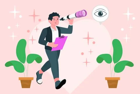 Vision Concept Illustration Vector Style Illustration Stock Illustration