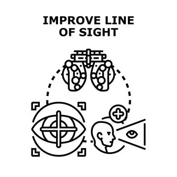 Vision correction concept for improving line of sight Stock Illustration