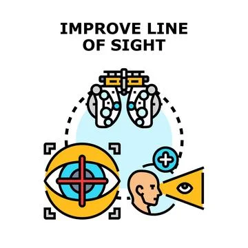 Vision correction concept for improving line of sight Stock Illustration