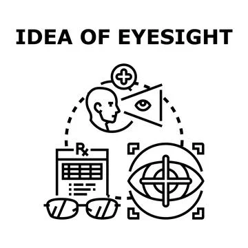 Vision correction concept for ophthalmology and medical eye care Stock Illustration
