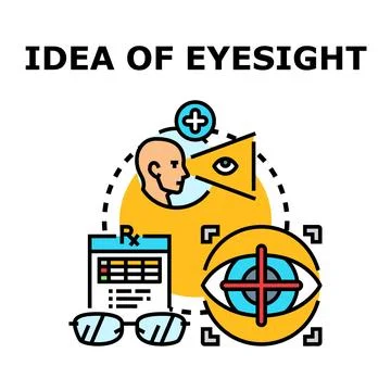 Vision correction concept for ophthalmology and medical eye care Stock Illustration