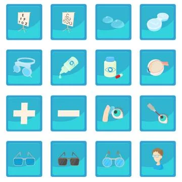 Vision correction icon blue app Illustrazione stock