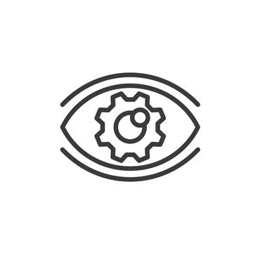 Vision correction, icon in line design. Vision, correction, eyesight, clarity Stock Illustration
