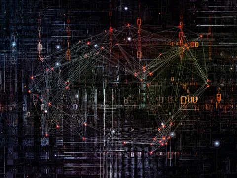 Vision of Data Cloud Stock Illustration