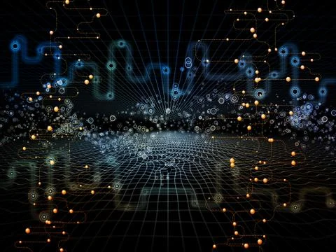 Vision of Data Transfers 스톡 일러스트
