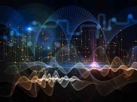 Vision of Data Transfers 스톡 일러스트