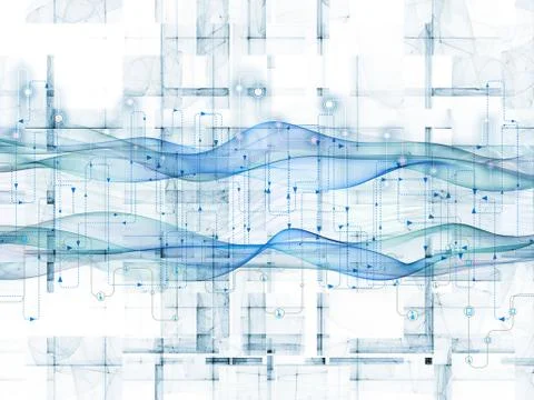Vision of Data Transfers Illustrazione stock
