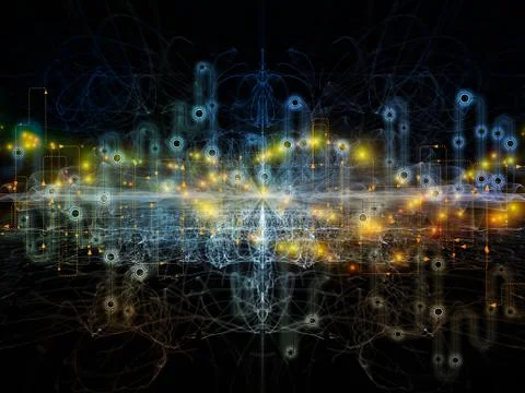 Vision of Data Transfers Stock Illustration