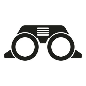 Vision device icon simple vector. Eye test Stock Illustration